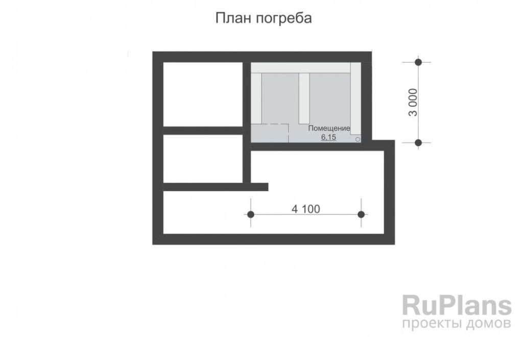 Планировка Одноэтажного дома с погребом и мансардой Rg6003