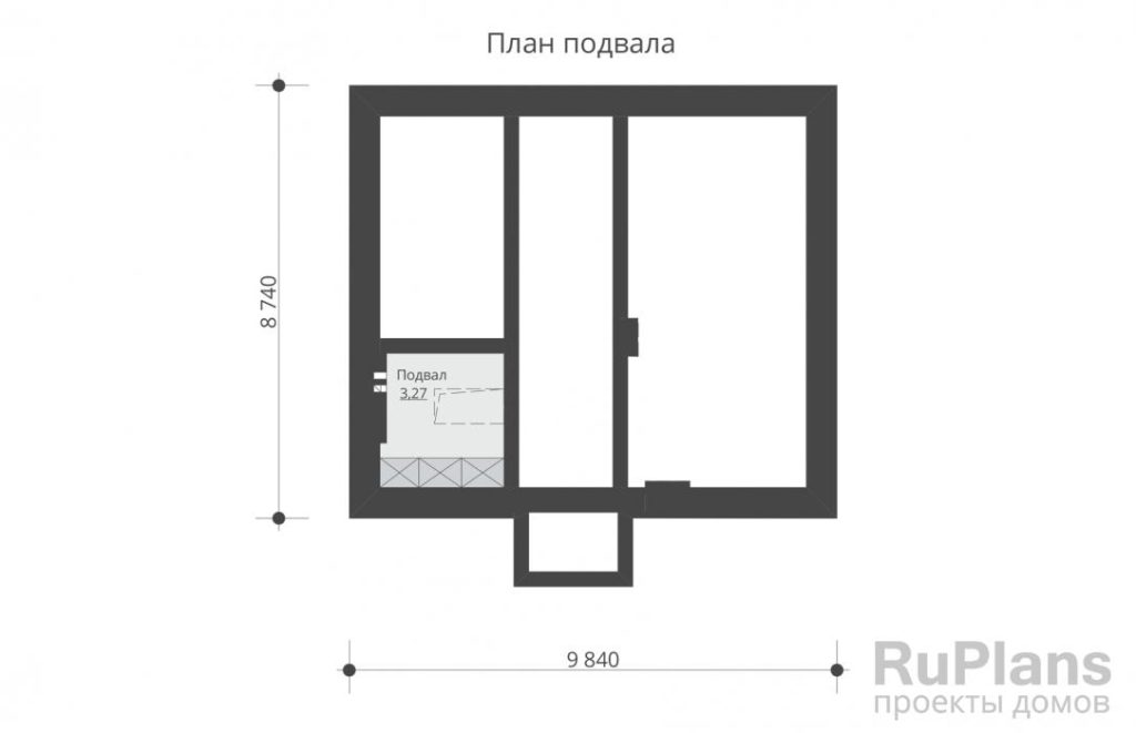 Планировка Одноэтажный дом с мансардой Rg5297