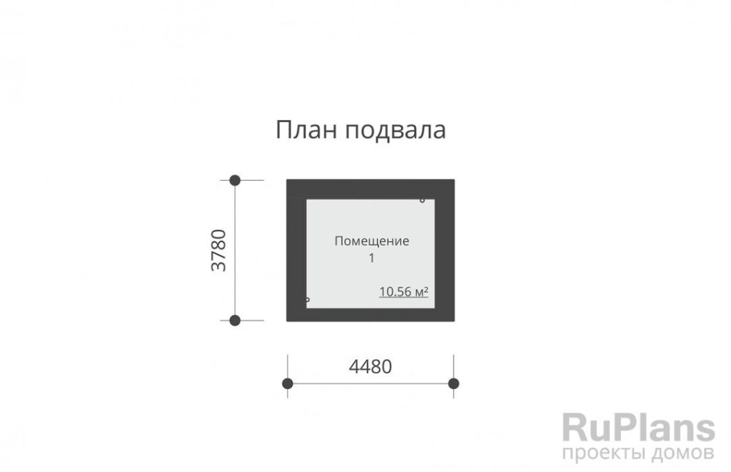 Планировка Одноэтажный дом с подвалом, гаражом и террасой Rg5124