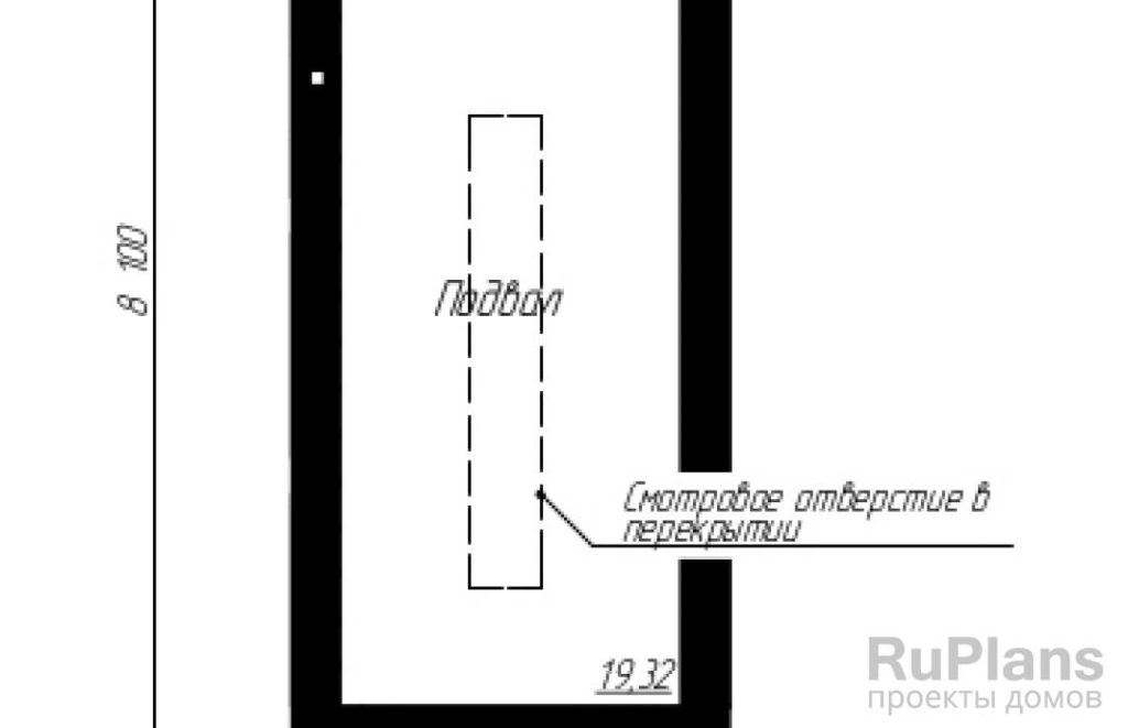Планировка Проект одноэтажного дома с мансардой и подвалом. Rg4812
