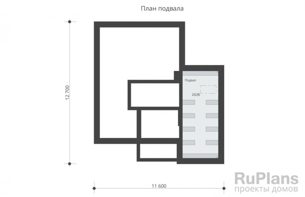 Планировка Двухэтажный дом с гаражом, подвалом и балконом Rg5192