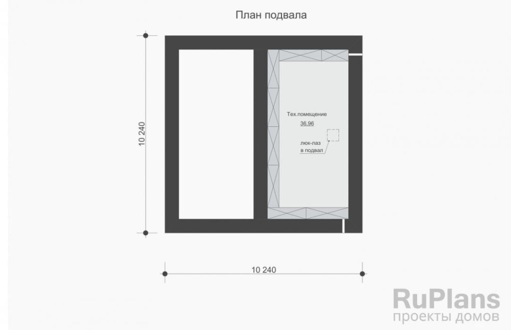 Планировка Двухэтажный жилой дом с подвалом Rg6127