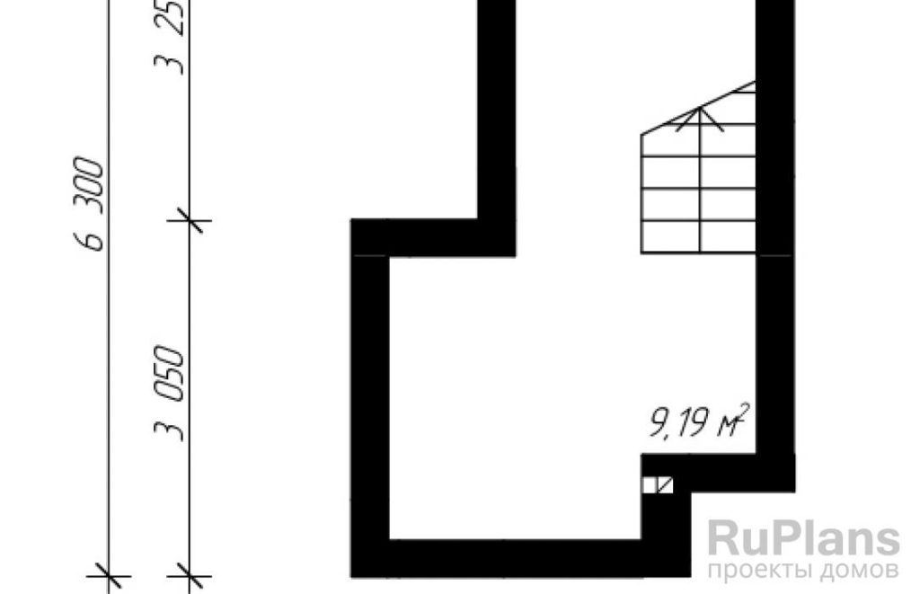 Планировка Проект коттеджа с подвалом и мансардой Rg3784