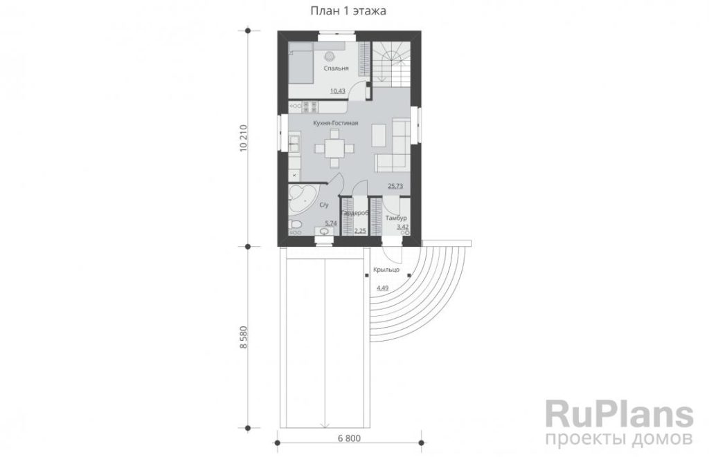 Планировка Проект двухэтажного дома с подвалом и гаражом Rg5528