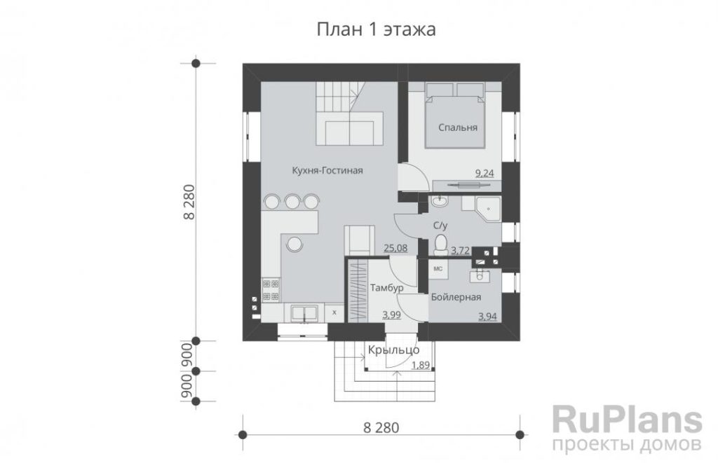 Планировка Проект двухэтажного дома Rg5309