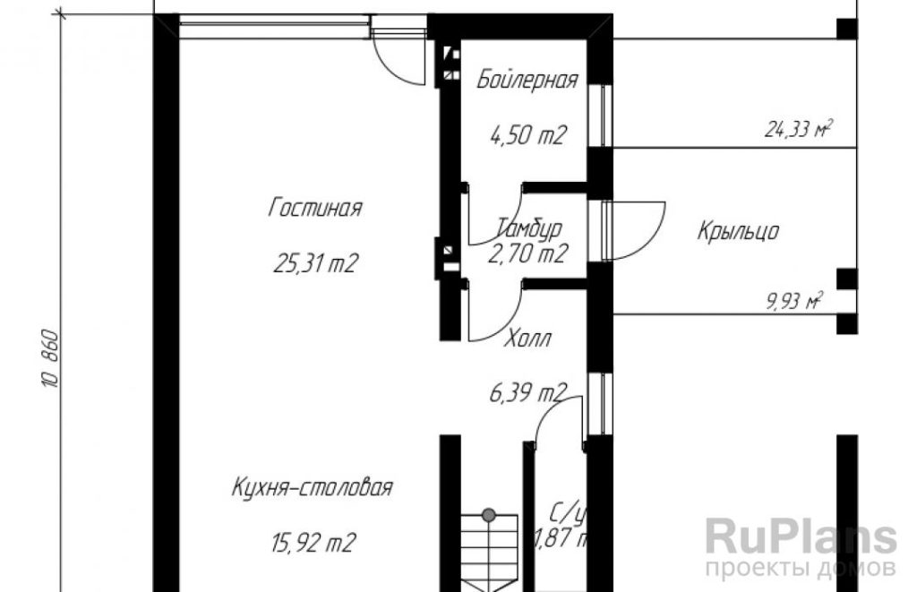 Планировка Двухэтажный дом с террасой, навесом и балконами Rg3229
