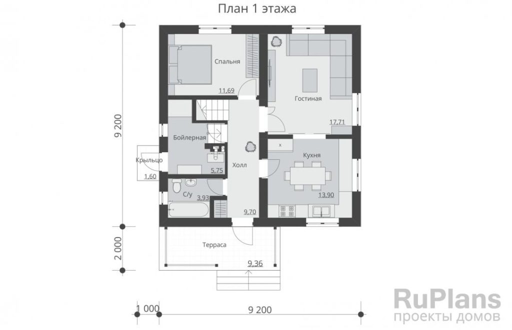 Планировка Двухэтажный дом Rg5322