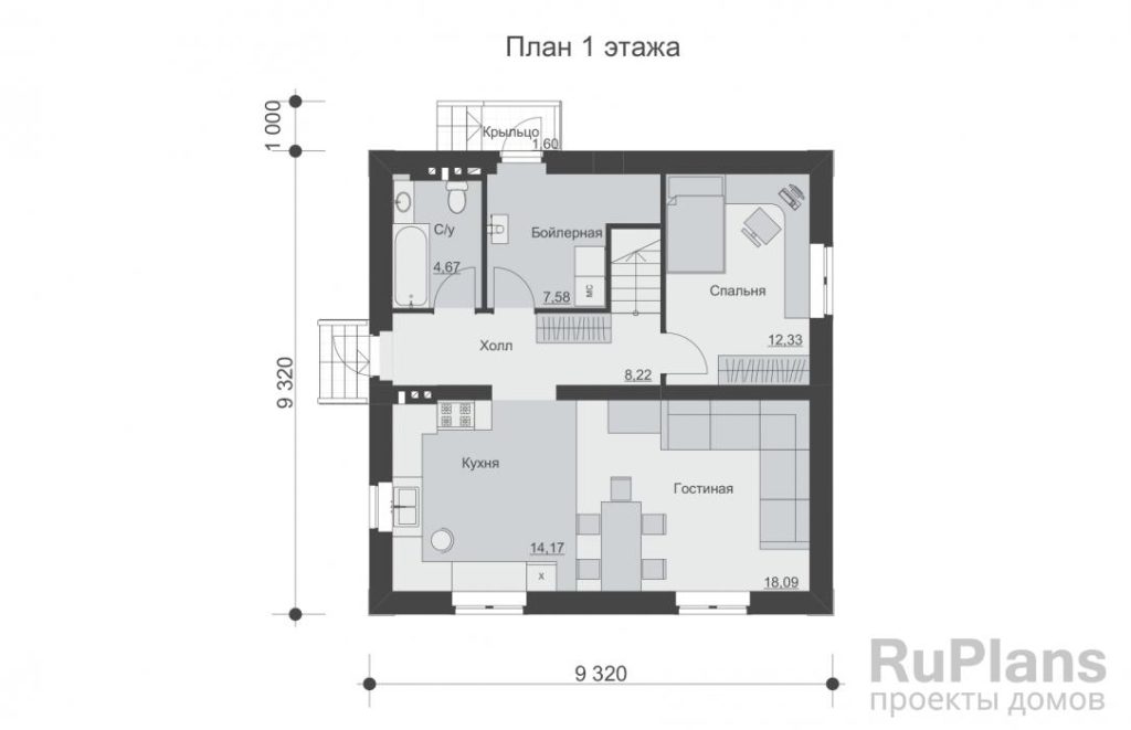 Планировка Двухэтажный дом Rg5281