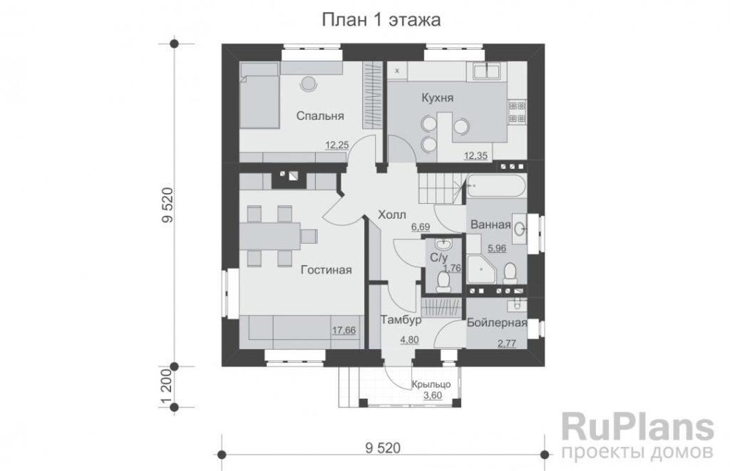 Планировка Двухэтажный дом Rg5246