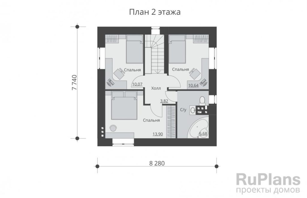 Планировка Проект двухэтажного дома Rg5309