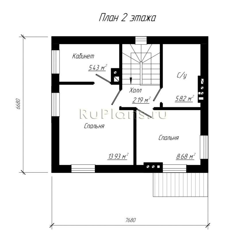 Планировка Проект компактного двухэтажного дома Rg4978