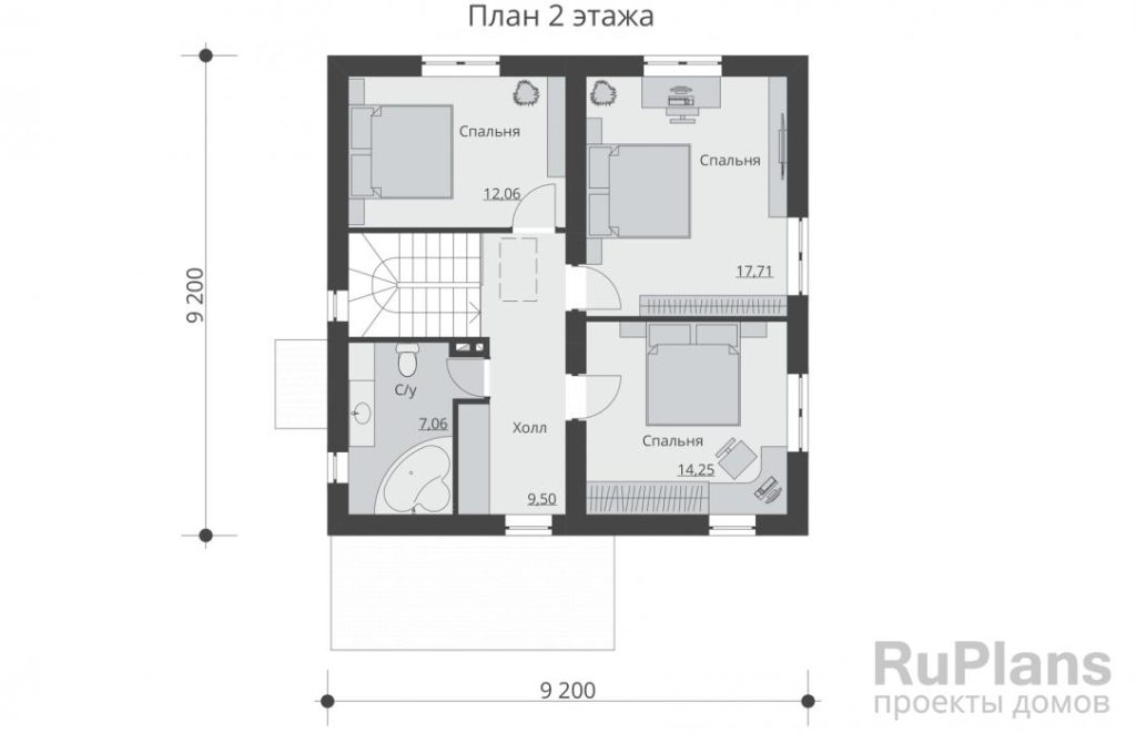 Планировка Двухэтажный дом Rg5322