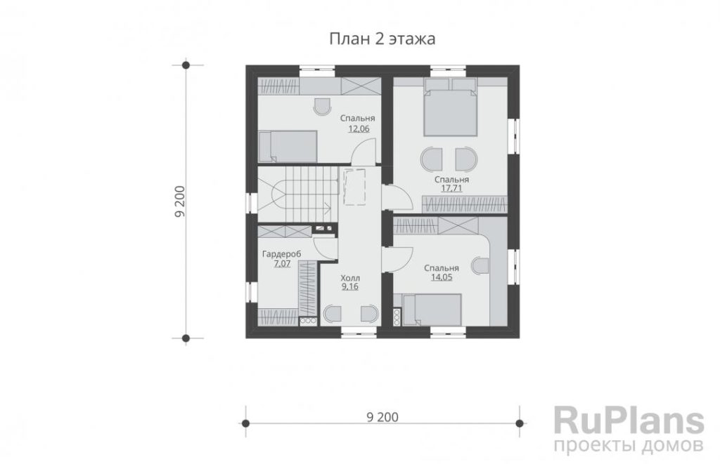 Планировка Двухэтажный жилой дом с террасой Rg5446