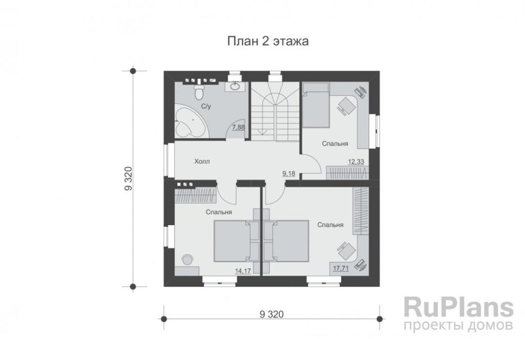 Планировка Двухэтажный дом Rg5281