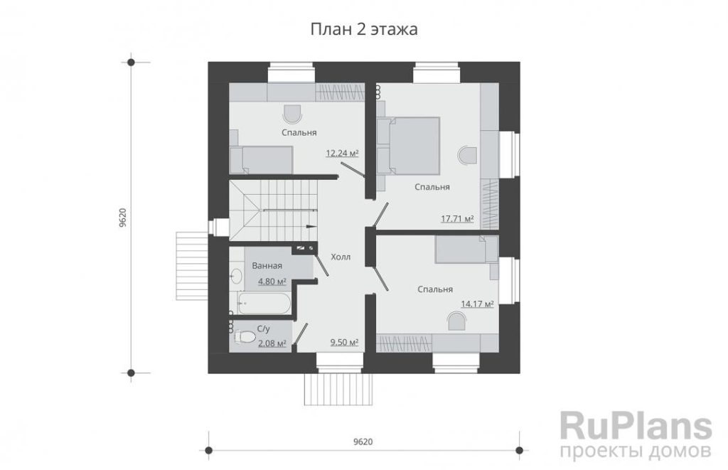 Планировка Двухэтажный дом Rg5275