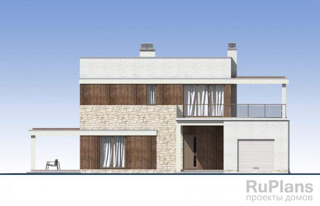 Двухэтажный жилой дом с террасами и гаражом Rg5750 — фото 5