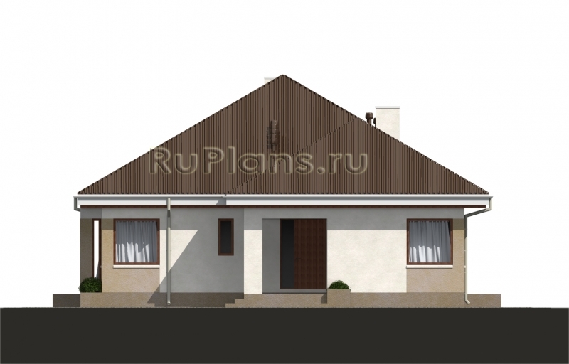 Проект комфортного одноэтажного дома с просторной террасой Rg5028 — фото 5