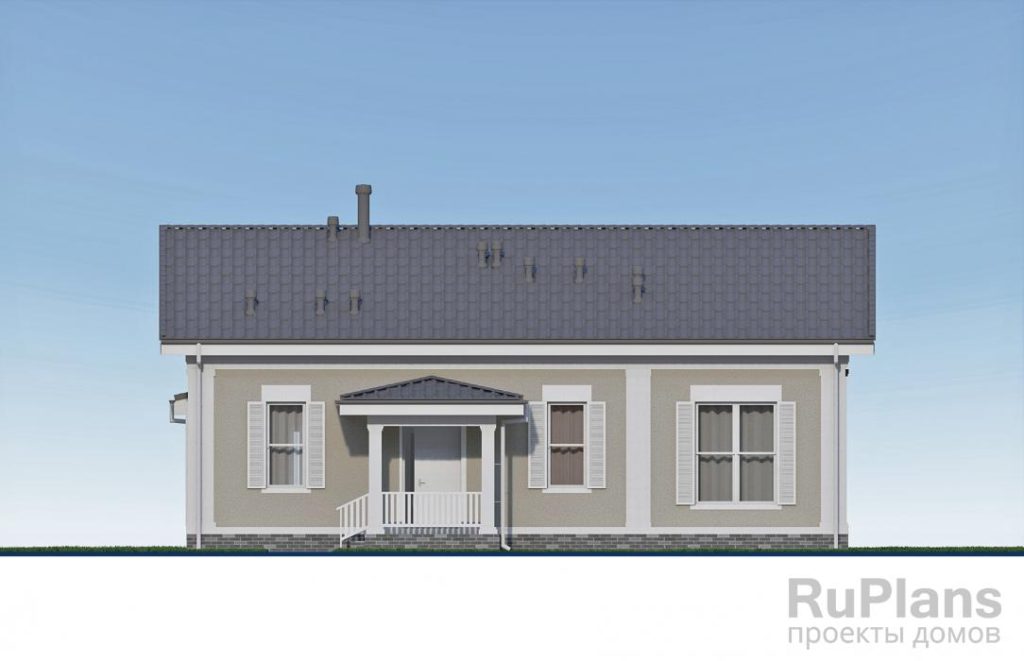 Одноэтажный дом с террасой, тремя спальнями и камином Rg6223 — фото 5