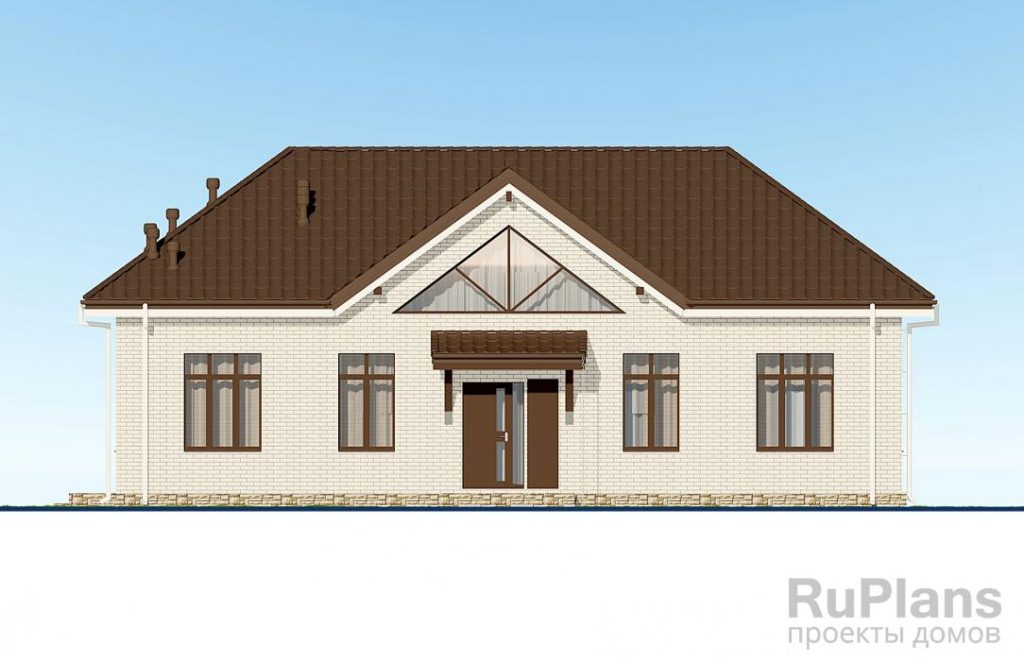 Одноэтажный дом с тремя спальнями и кабинетом Rg6504 — фото 5