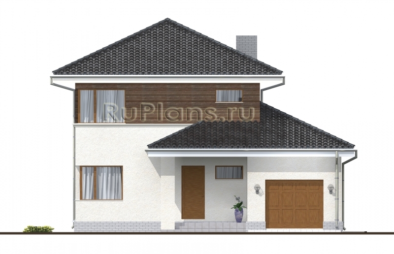 Проект двухэтажного дома с угловыми окнами Rg4955 — фото 5
