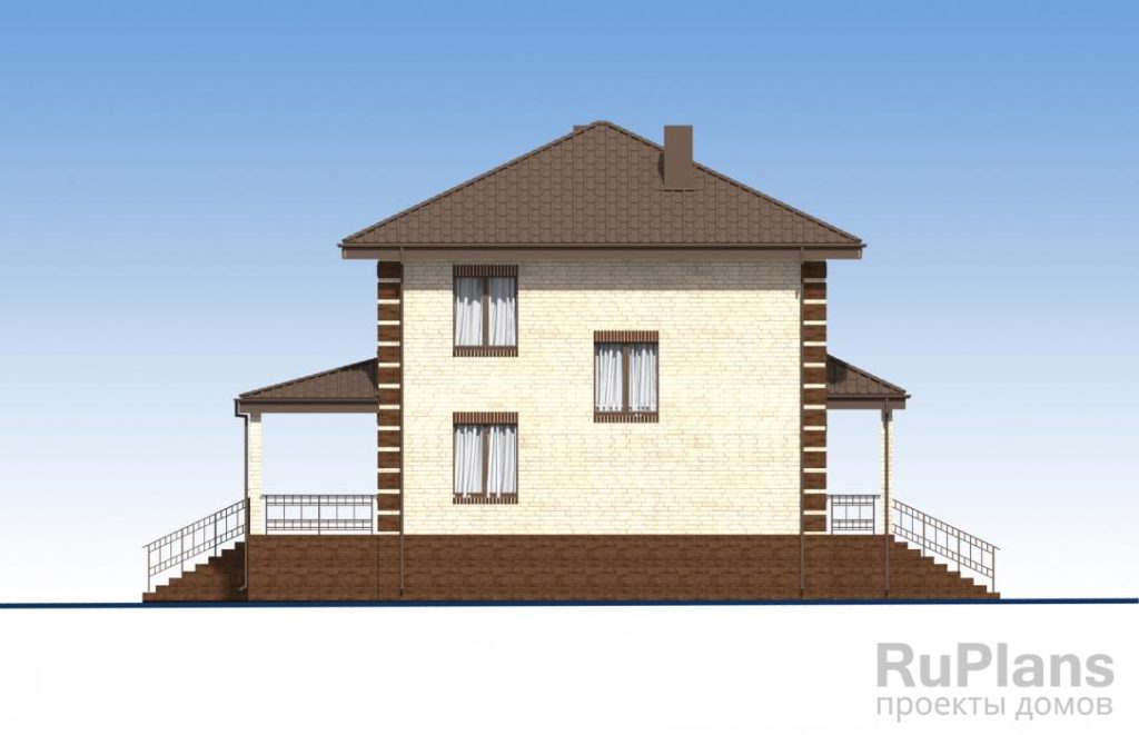 Двухэтажный дом с террасами, 5 спальнями и отделкой кирпичом Rg6175 — фото 6