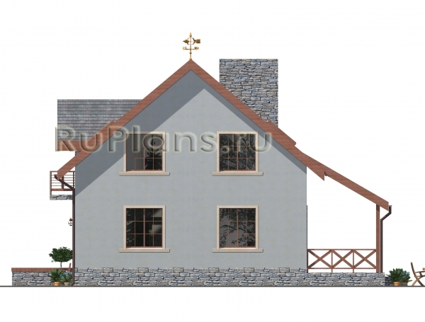 Проект индивидуального жилого дома с мансардой Rg4763 — фото 6