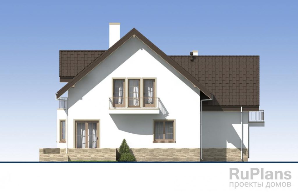 Одноэтажный  дом с мансардой, террасой и гаражом Rg5484 — фото 7