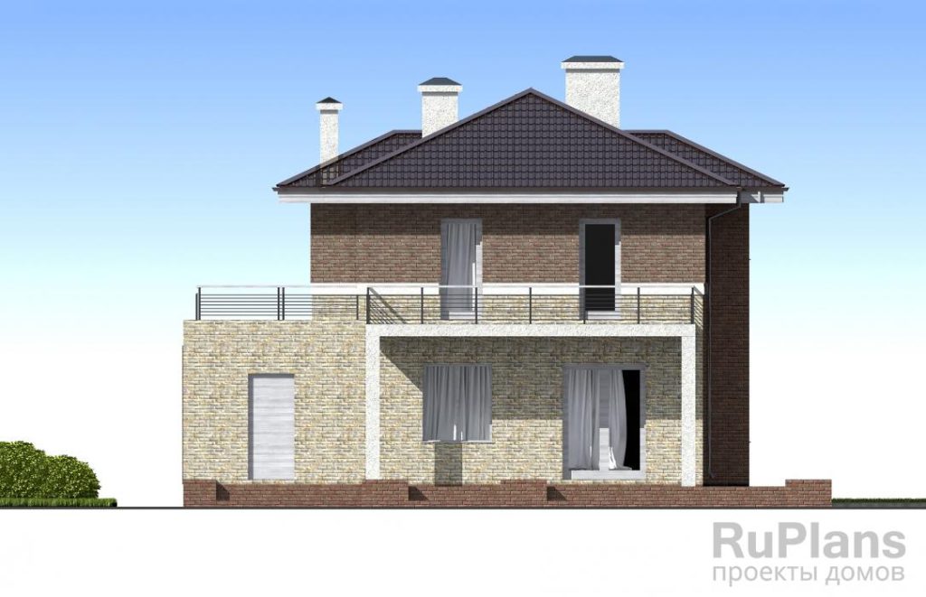 Проект двухэтажного дома с гаражом и террасой Rg4817 — фото 7