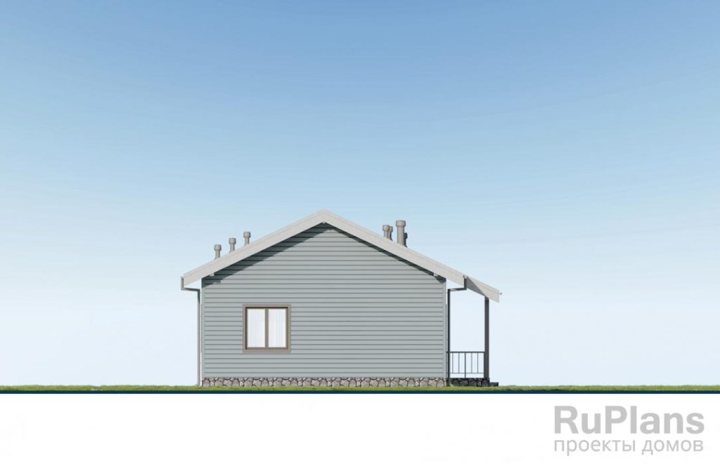 Одноэтажный дом с камином в гостиной и отделкой сайдингом Rg6066 — фото 8