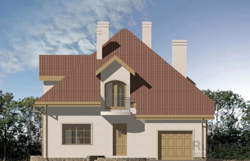 Проект просторного одноэтажного дома с мансардой и гаражом Rg3427 — фото 8