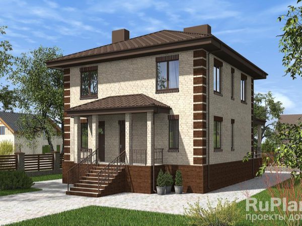 Двухэтажный дом с террасами, 5 спальнями и отделкой кирпичом Rg6175