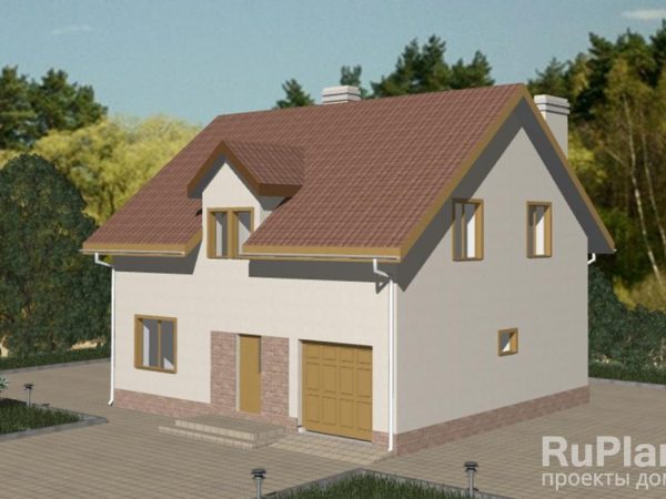 Дом с мансардой, гаражом и террасой Rg3333