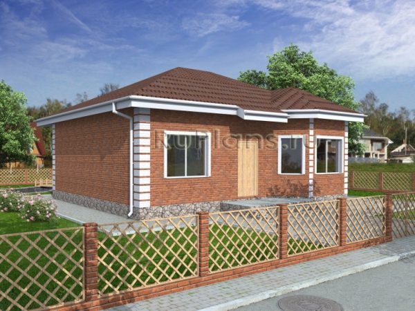 Проект одноэтажного дома с эркером Rg4896