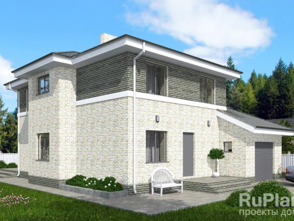 Двухэтажный дом с гаражом и террасой Rg3966