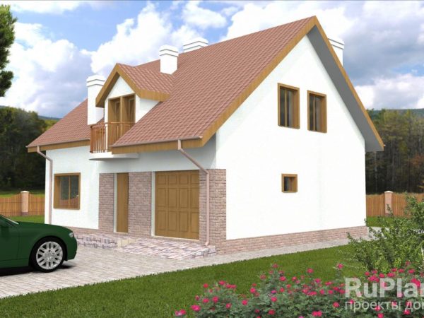 Уютный коттедж с мансардой Rg3673