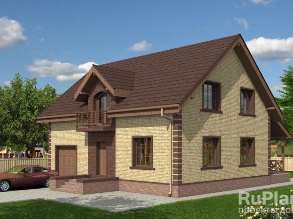 Частный дом с мансардой и гаражом Rg4032