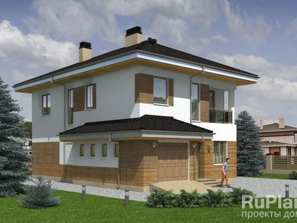 Двухэтажный дом с балконами Rg5278