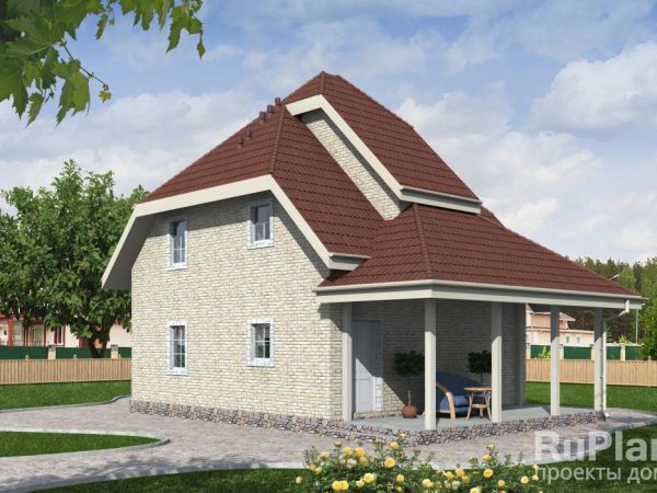 Проект загородного коттеджа с мансардой Rg4031
