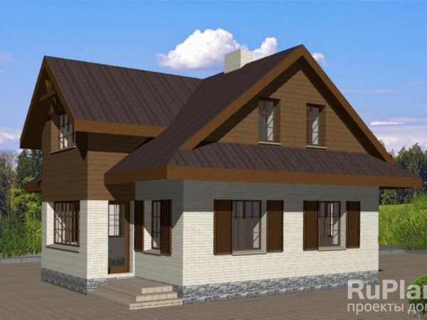 Проект экономичного жилого дома с цоколем Rg3558