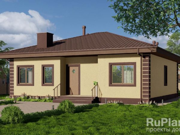 Одноэтажный дом с тремя спальнями и кухней-гостиной Rg5983