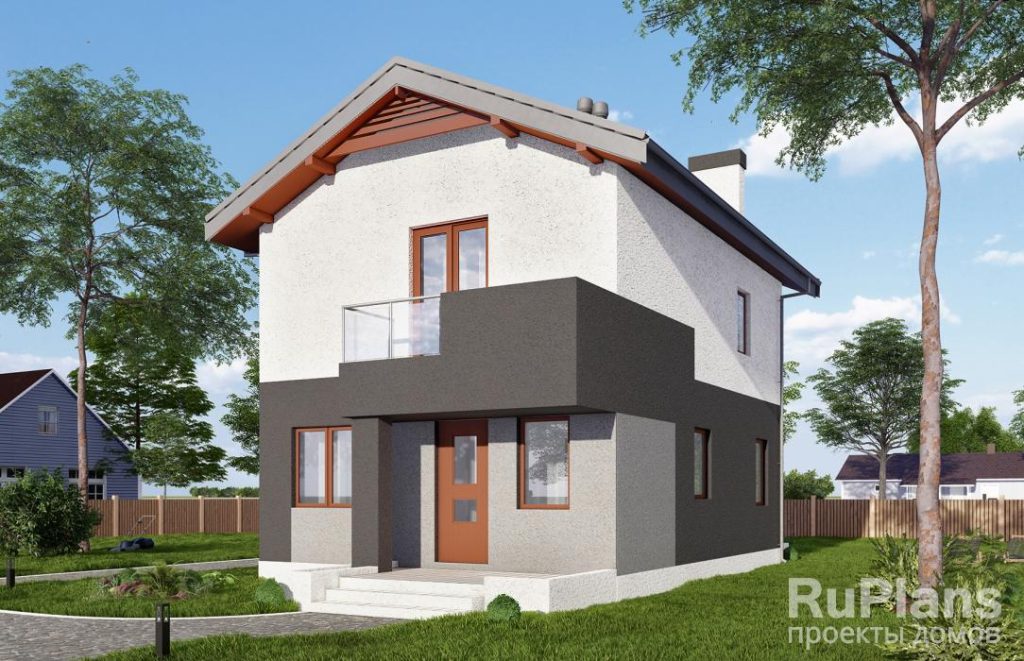 Двухэтажный дом с террасой и балконом Rg5988