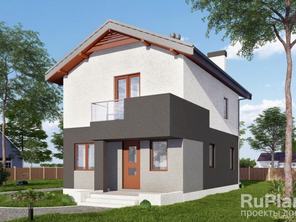 Двухэтажный дом с террасой и балконом Rg5988