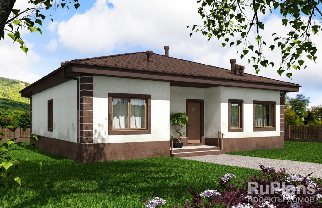Проект одноэтажного жилого дома Rg5719