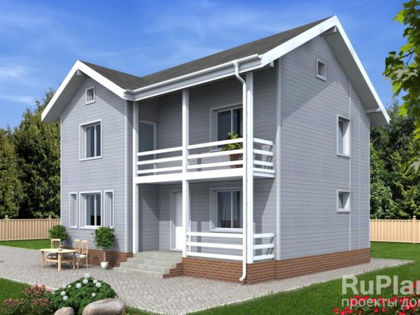Проект двухэтажного дома в американском стиле Rg4822