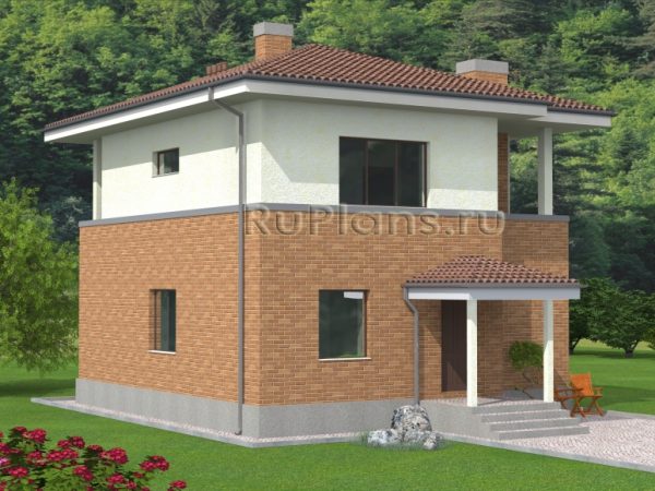 Проект двухэтажного дома с большой гостиной Rg4874