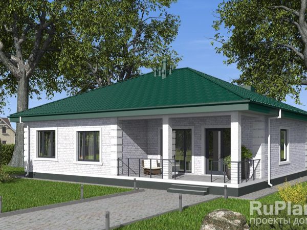 Одноэтажный с террасой, тремя спальнями и кухней-гостиной Rg6496
