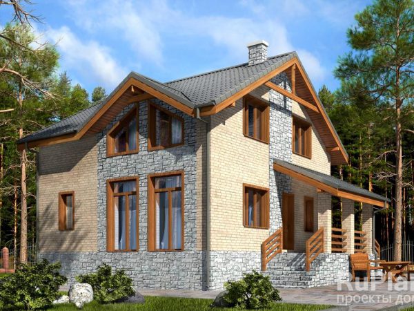 Проект удобного кирпичного дома Rg3906