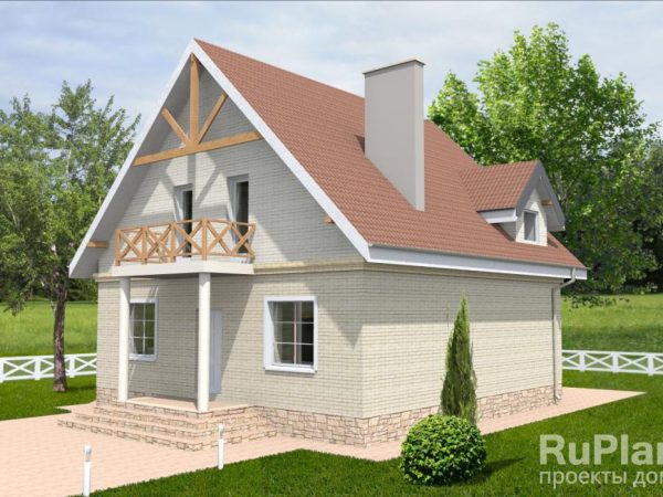 Проект дома с мансардой, 11х10 м Rg3561
