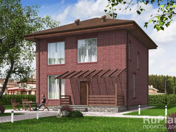 Двухэтажный жилой дом с террасой Rg5256