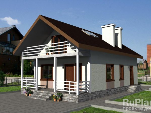 Уютный экономный дом с мансардой Rg3809